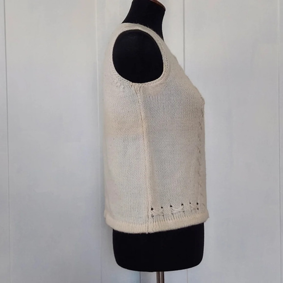 Vintage 60s  Penrose 100% Wool made in Hong Kong Detailed Crew Neck Sweater - Picture 6 of 12